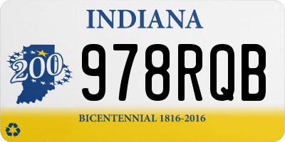 IN license plate 978RQB