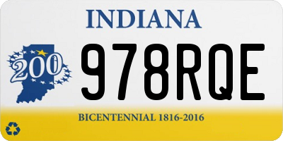 IN license plate 978RQE