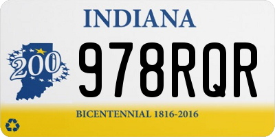 IN license plate 978RQR