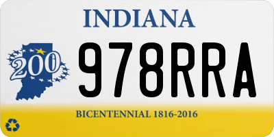 IN license plate 978RRA