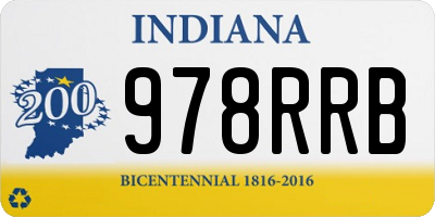IN license plate 978RRB