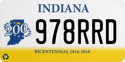 IN license plate 978RRD