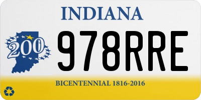 IN license plate 978RRE