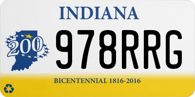 IN license plate 978RRG