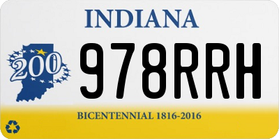 IN license plate 978RRH