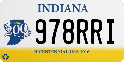 IN license plate 978RRI