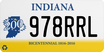 IN license plate 978RRL