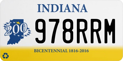 IN license plate 978RRM