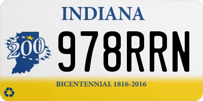 IN license plate 978RRN