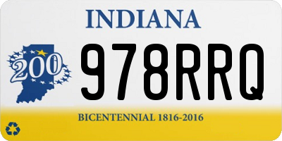 IN license plate 978RRQ