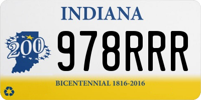 IN license plate 978RRR