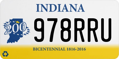 IN license plate 978RRU