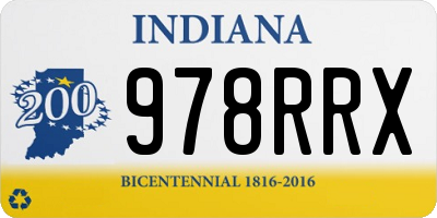 IN license plate 978RRX