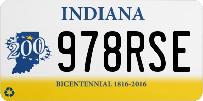IN license plate 978RSE