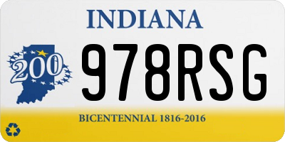 IN license plate 978RSG