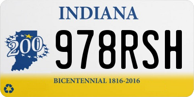 IN license plate 978RSH