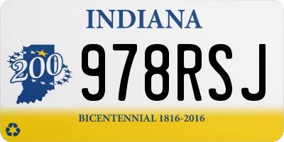 IN license plate 978RSJ