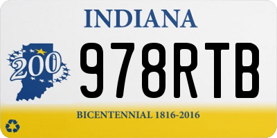 IN license plate 978RTB