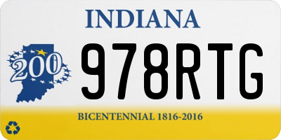 IN license plate 978RTG