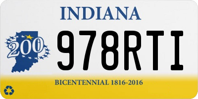 IN license plate 978RTI