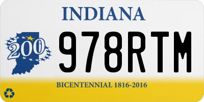 IN license plate 978RTM