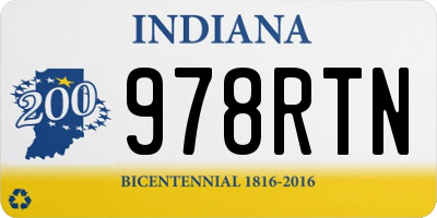 IN license plate 978RTN