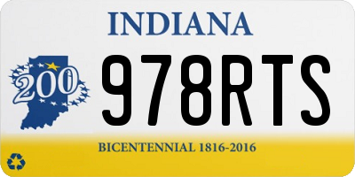 IN license plate 978RTS