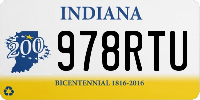 IN license plate 978RTU