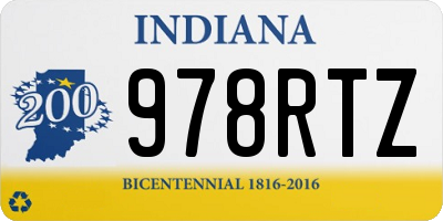 IN license plate 978RTZ