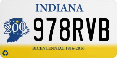 IN license plate 978RVB