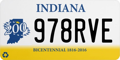 IN license plate 978RVE