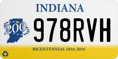 IN license plate 978RVH