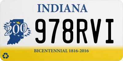 IN license plate 978RVI