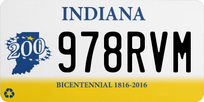 IN license plate 978RVM