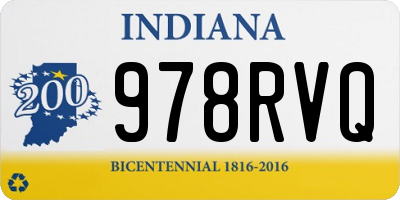 IN license plate 978RVQ