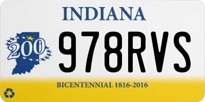 IN license plate 978RVS