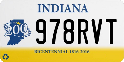IN license plate 978RVT