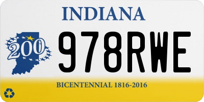 IN license plate 978RWE
