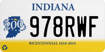 IN license plate 978RWF