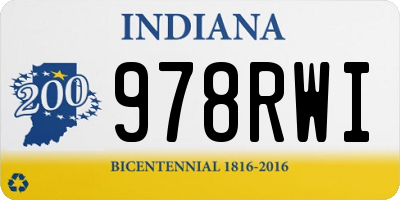 IN license plate 978RWI