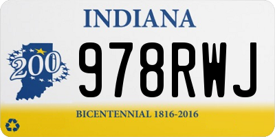 IN license plate 978RWJ