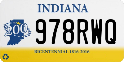 IN license plate 978RWQ
