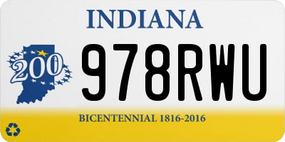 IN license plate 978RWU