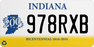 IN license plate 978RXB
