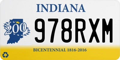 IN license plate 978RXM