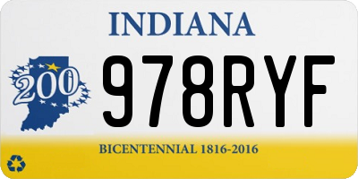 IN license plate 978RYF
