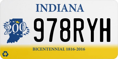 IN license plate 978RYH