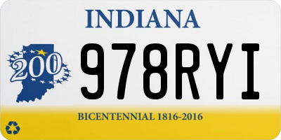 IN license plate 978RYI