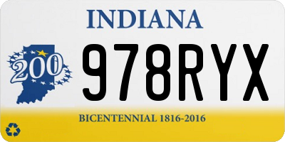 IN license plate 978RYX