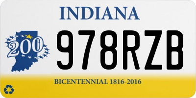 IN license plate 978RZB
